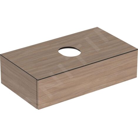 Geberit VariForm - Meuble pour lavabo, 900x510x235 mm, 1 tiroir, bouchon anti-odeurs, chêne 501.169.00.1