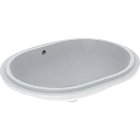 Geberit VariForm - Vasque à encastrer 610x460 mm, avec trop-plein, blanc 500.756.01.2