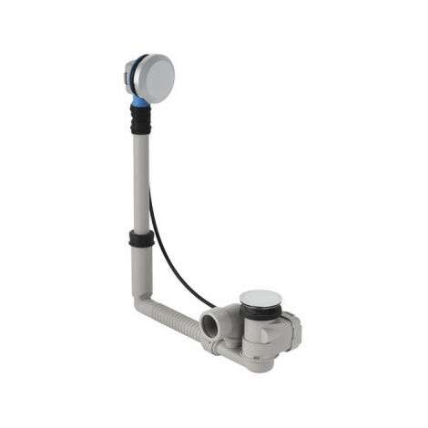 Geberit – Vidage baignoire rotatif Ø52 – Longueur 23cm – Finition chromée – Évacuation rapide et silencieuse – Compatible baignoires en fonte et acrylique