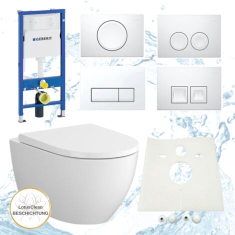 Geberit Vorwandelement Bartolo WC spülrandlos Komplettset Delta51