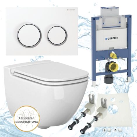Geberit Vorwandelement Omega 82 cm Ference WC Drückerplatte WC Sitz Komplettset