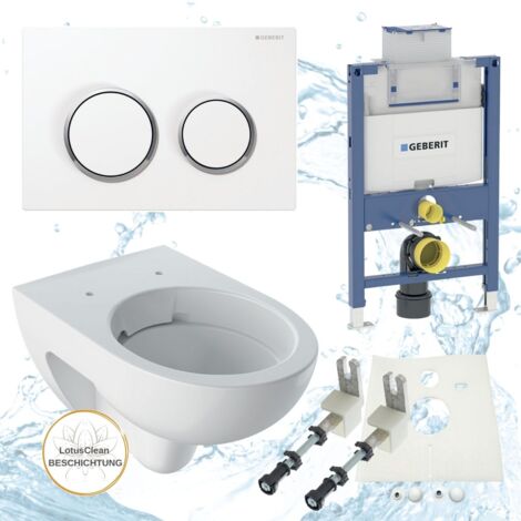 Geberit Vorwandelement Omega 82 cm Geberit Renova Nr. 1 WC spülrandlos WC Sitz Komplettset