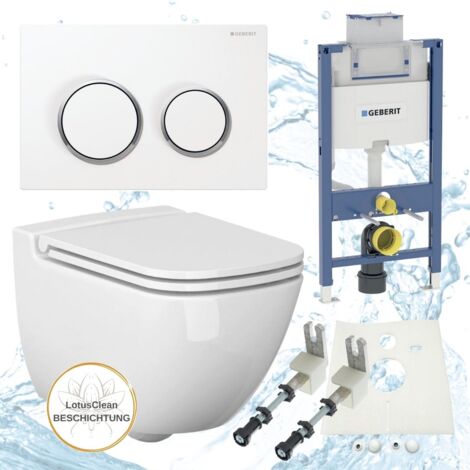 Geberit Vorwandelement Omega 98 cm Ference WC Drückerplatte WC Sitz Komplettset