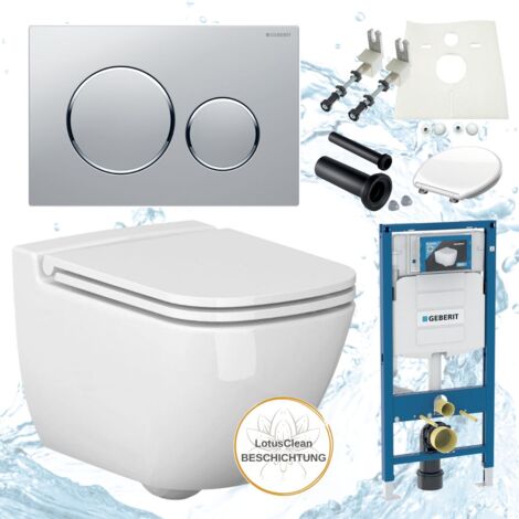 Geberit Vorwandelement Sigma Bartolo WC spülrandlos Komplettset Sigma20 chrom