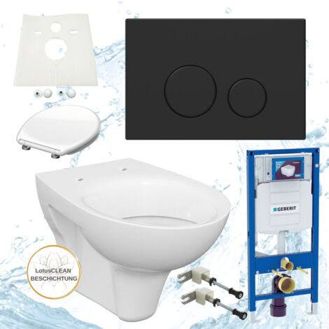 Geberit Vorwandelement Sigma Design WC Drückerplatte schwarz Komplettset