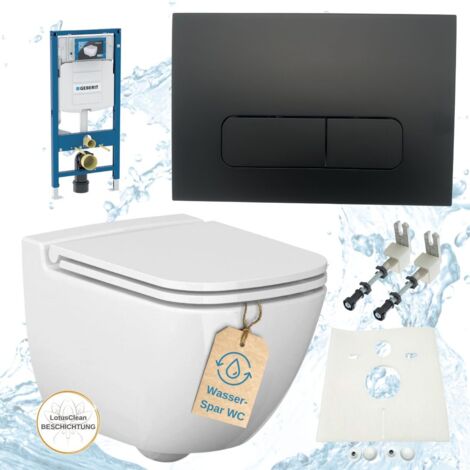 Geberit Vorwandelement Sigma Ference WC Drückerplatte schwarz matt Komplettset