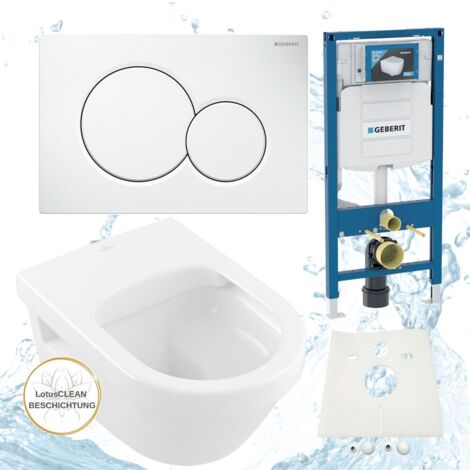 Geberit Vorwandelement Sigma Villeroy Boch Architectura WC spülrandlos Komplettset
