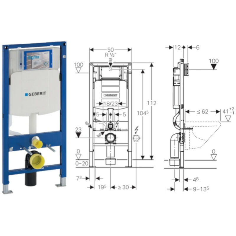 Geberit Vorwandelement Up320 Alerio Wc Druckerplatte Wc Sitz