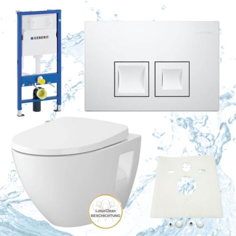 Geberit Vorwandelement Vento WC spülrandlos Komplettset Delta 35