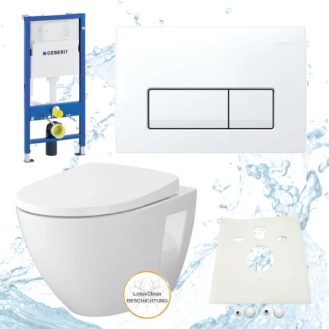 Geberit Vorwandelement Vento WC spülrandlos Komplettset Delta 50