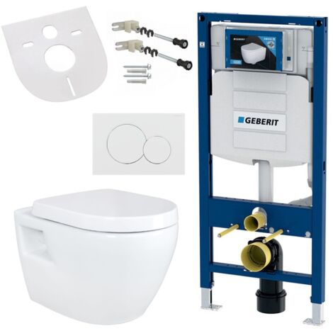 Geberit Wand Hänge WC Toilette Softclose-Deckel Vorwandelement Betätigungsplatte