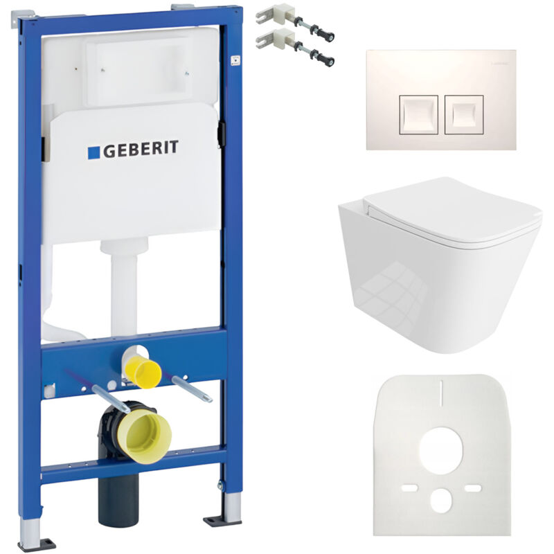 Lavita - Geberit Wc Set Mit Vorwandelement, Wand-wc Und Spülknopf