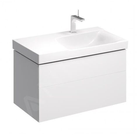 Geberit Xeno 2, armoire sous lavabo avec découpe pour siphon à