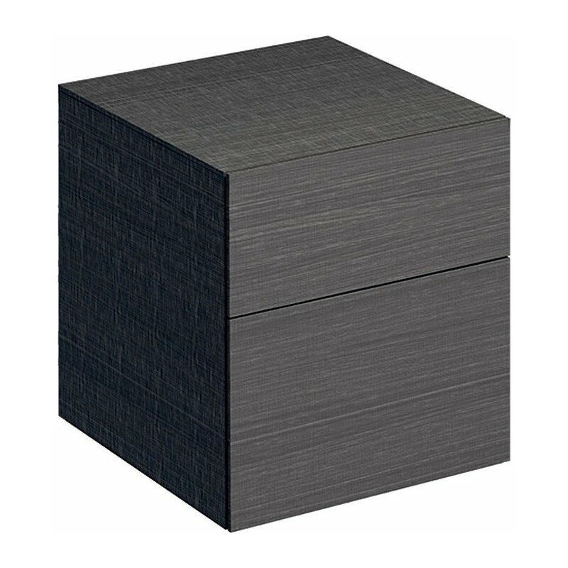 

Mueble lateral bajo Geberit Xeno² con dos cajones: Ancho 45cm, Alto 51cm, Fondo 46,2cm, Gris Scultura / Melamina estructurada madera