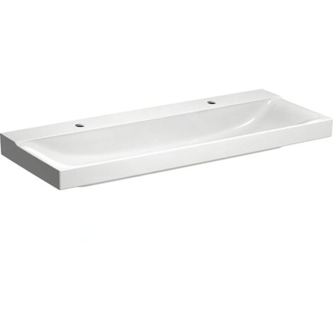 Geberit Xeno 2 lavabo avec 2 trous pour robinets, sans
