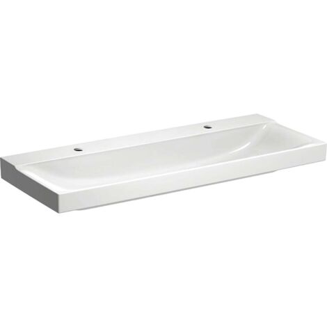 Geberit Xeno 2 lavabo avec 2 trous pour robinets, sans