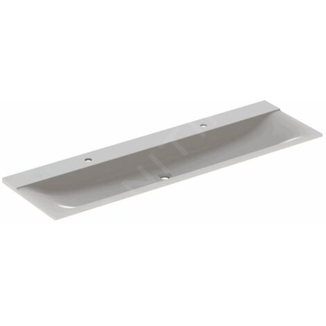 Geberit Xeno 2 lavabo, avec 2 trous pour robinetterie et sans