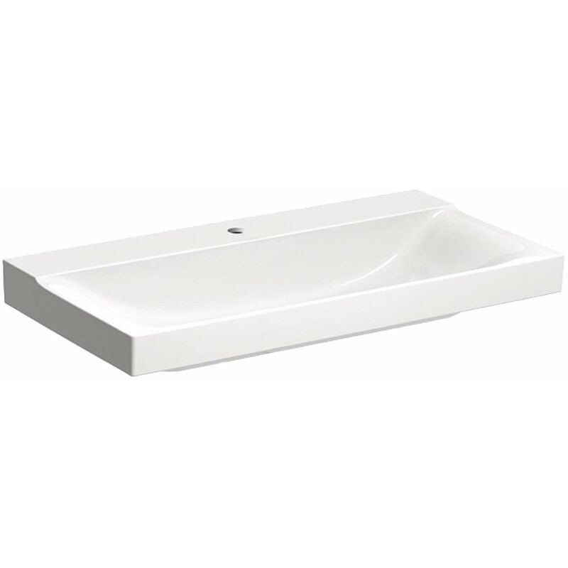 Geberit - Xeno 2 - Lavabo 90x48 cm, foro per miscelatore, senza troppopieno, con KeraTect, bianco 500.531.01.1