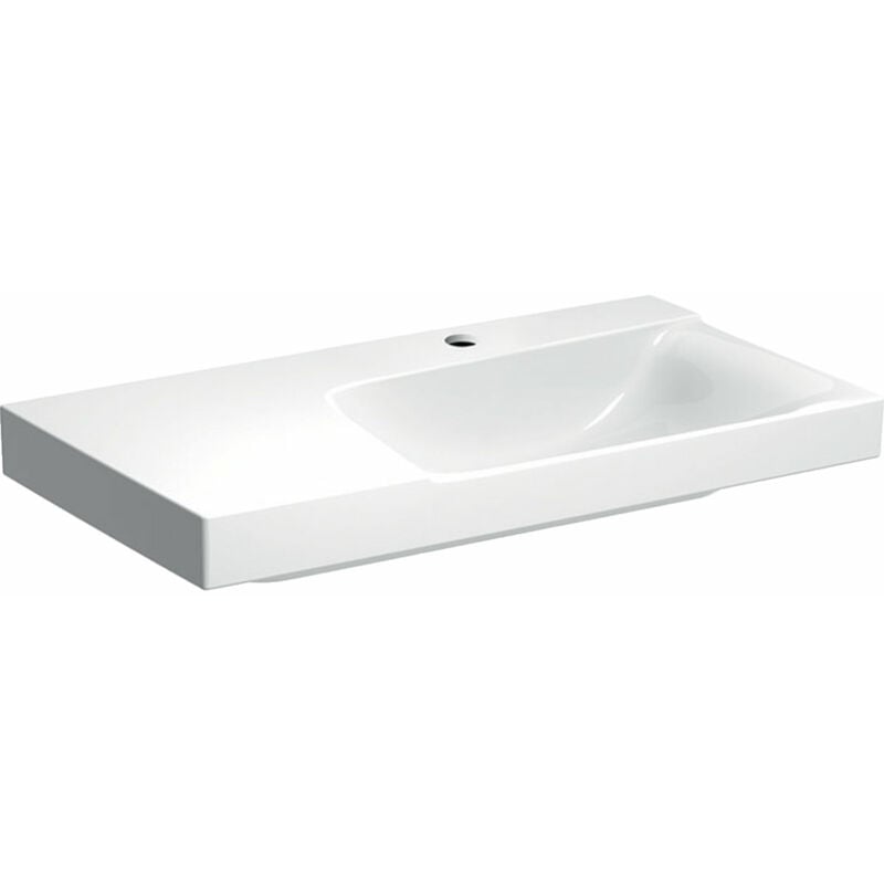 

Xeno 2 Lavabo, superficie de almacenamiento izquierda, con agujero para grifo, sin rebosadero, 90x48 cm blanco con KeraTect, 500535011 - 500.535.01.1