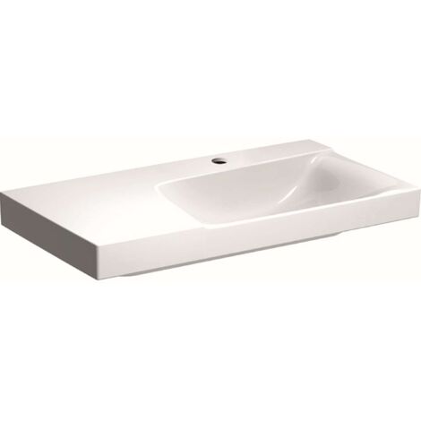 Geberit Xeno 2 lavabo, surface de pose à gauche, avec trou pour