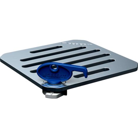 Geberit Zubehör - Versperrbarer Rost für Bodenauslässe 13x13 cm, Edelstahl 388.107.00.1