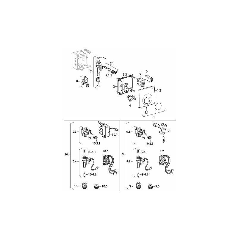 Geberit - Bloc d alimentation ir 230V pour Public ur Ref.-Nr.240.531.00.1