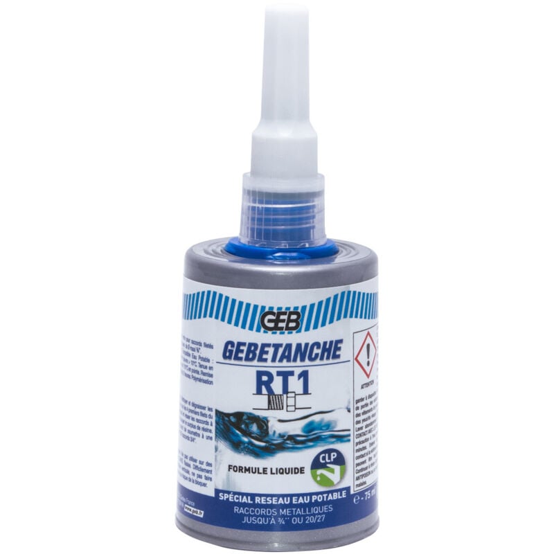 GEB - Résine anaérobie etanche RT1 plomberie eau potable-75ml