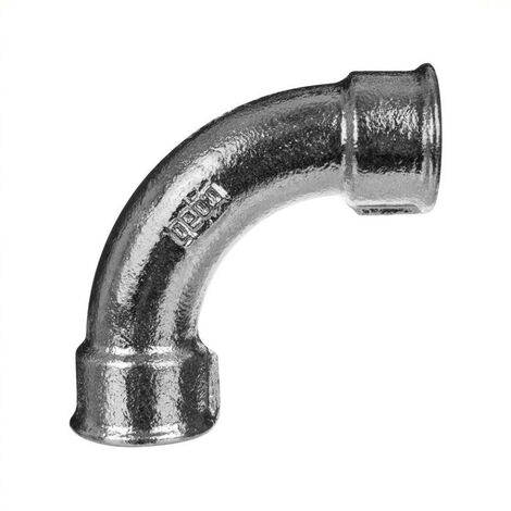 Gebo - Coude grand rayon 90° femelle/femelle acier noir 3/8" - 23S