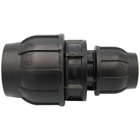 Gebo PE Verschraubung Kupplung 63x40mm Reduzierung Übergang Fitting