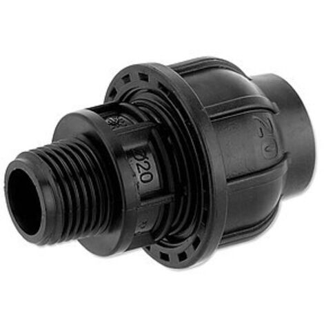 GEBO-Plast-Klemmverbinder Anschlussverschraubung 20 mm x 1/2'' Außengewinde - für PE-Rohre - 13002001