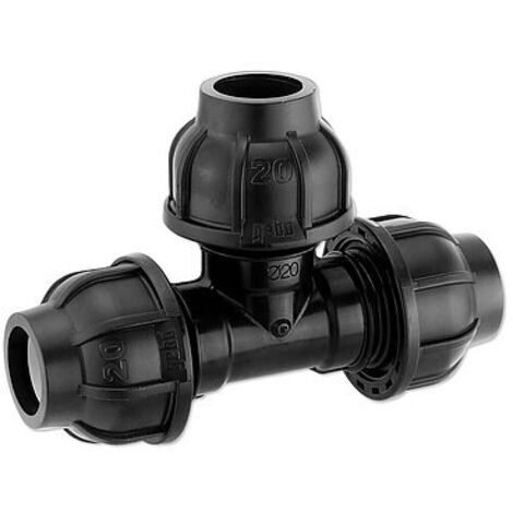 GEBO-Plast-Klemmverbinder T-Stück 20 mm x 20 mm x 20 mm - für PE-Rohre - 131020