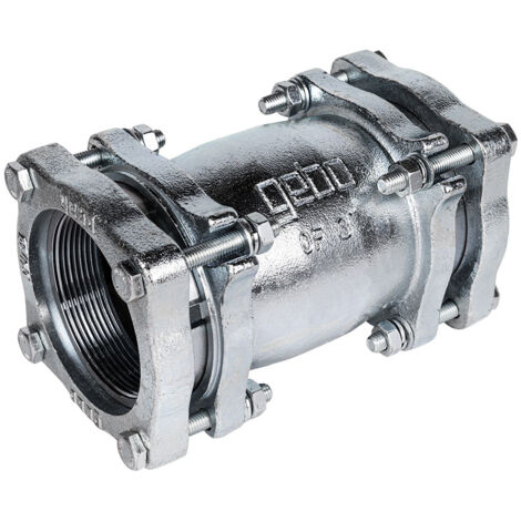 GEBO Raccord à compression Manchon union fonte malléable galvanisée 4"