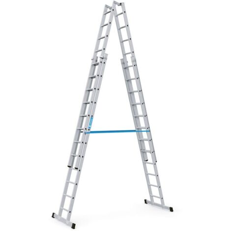 Gebördelte Sprossen-Stehleiter, höhenverstellbar Vario B 4 x 12 Sprossen, 41324 Zarges