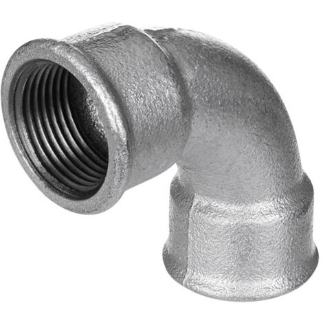 gebofittings Temperguss Gewindefittings 2 - Langer Bogen 90  - 2 1/2", verzinkt