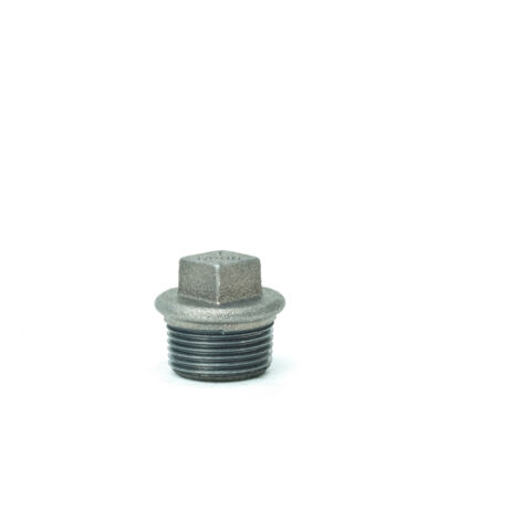 gebofittings Temperguss Gewindefittings 290 - Stopfen mit Rand 2 1/2", schwarz
