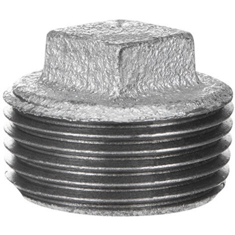gebofittings Temperguss Gewindefittings 291 - Stopfen ohne Rand 2 1/2", verzinkt
