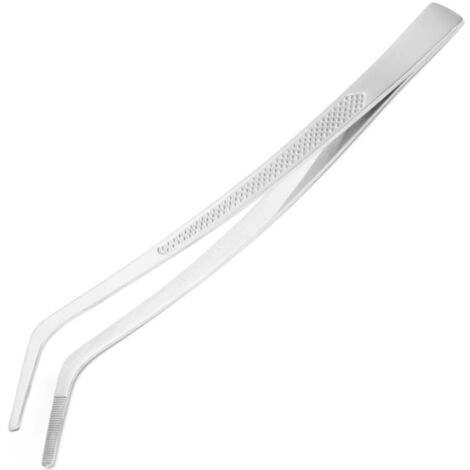 Gebogene Küchenpinzette, profiliert, 240 mm - Hendi 680186