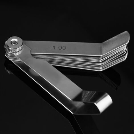 Gebogener Edelstahl-Dickenmesser 0,05–1,00 mm für Schweiß- und Prüfzwecke