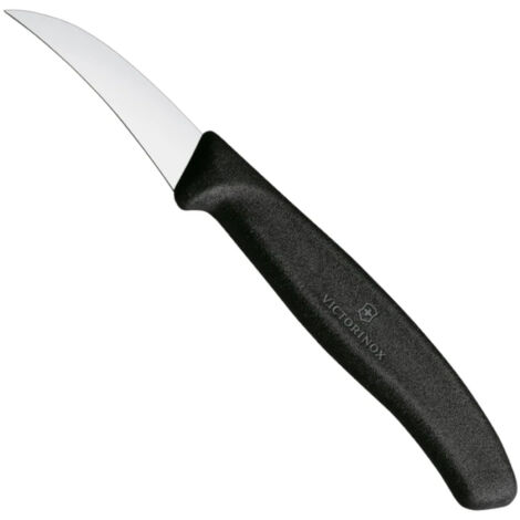 Gebogenes Gemüsemesser, Länge 60/162 mm – schwarz