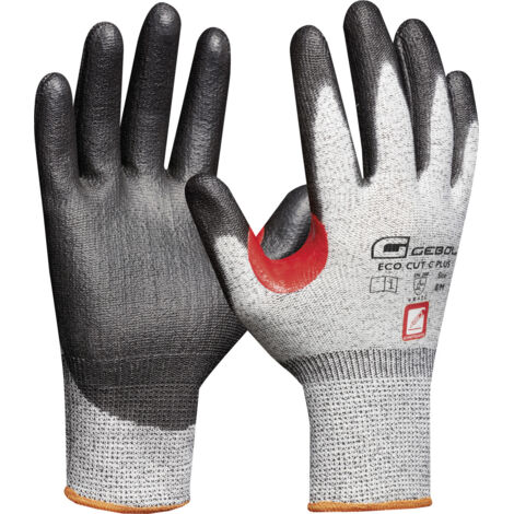 Gebol Handschuh Eco Cut C Plus grau/schwarz/rot Arbeitshandschuhe