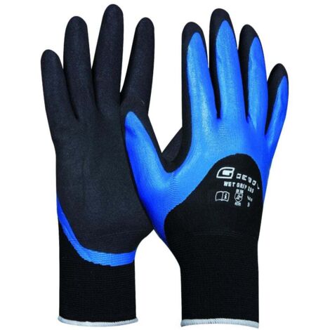 Gebol Handschuh Wet Grip 200 Größe 9 Arbeitshandschuh Wasserabweisend Handschuhe