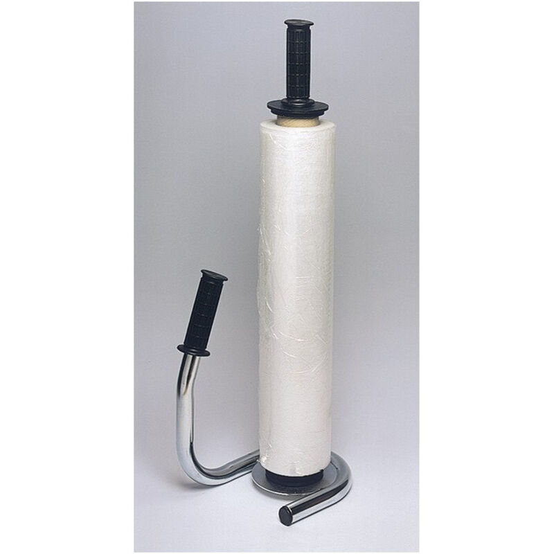 Dérouleur pour film étirable chromé adapté à films étirables B 450/500 mm