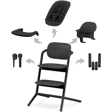 [GEBRAUCHT] B-Ware Cybex Lemo Hochstuhl Treppenhochstuhl Babystuhl 4in1 Set Stunning Black