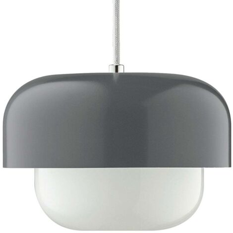 [GEBRAUCHT] B-Ware Dyberg Larsen Hängeleuchte Pendelleuchte Haipot Dunkelgrau Glas Metall E27