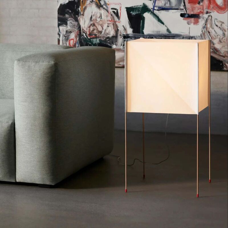 [GEBRAUCHT] B-Ware Hay Stehleuchte Lampe Cube Paper Licht Buche Weiß Led Leuchte Holz Bertjan Pot