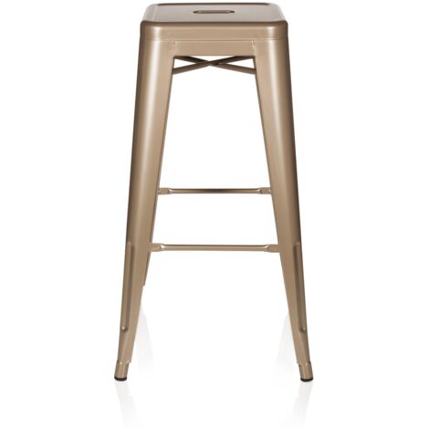 [GEBRAUCHT] B-Ware Hjh Office Barhocker Tresenhocker Stuhl Sitz Vantaggio High Metallic Champagner