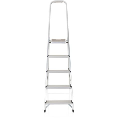 [GEBRAUCHT] B-Ware Hjh Office Klappleiter Solid Iii Stehleiter Aluminium Trittleiter 5 Stufen