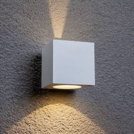 [GEBRAUCHT] B-Ware Lucande Außenwandleuchte Wandlampe Weiß Led Außenleuchte Warmweiß Aluminium
