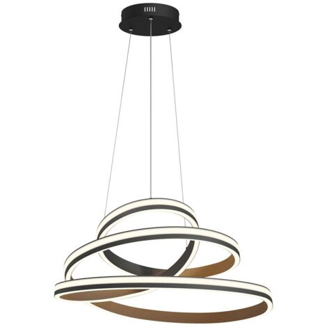 [GEBRAUCHT] B-Ware Lucande Emlyn Led Hängeleuchte Hängeleuchte Lampe Leuchte 56 W ø 80 Cm Schwarz We