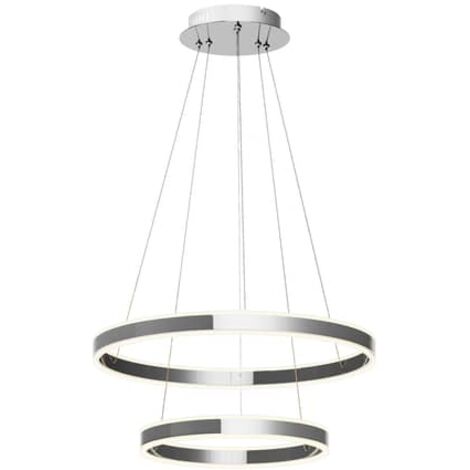 [GEBRAUCHT] B-Ware Lucande Pendelleuchte Hängelampe Led Lyani Chrom Dimmbar Zweistufig Esszimmer